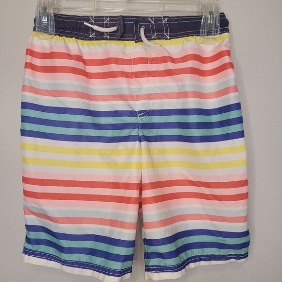 3 for $10! Carter's Swim Trunks Multi Color Stripes Boy Size 10 - Picture 1 of 3